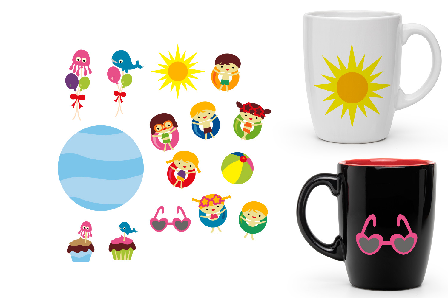 Summer activities clip art big bundle 73302 illustrations design