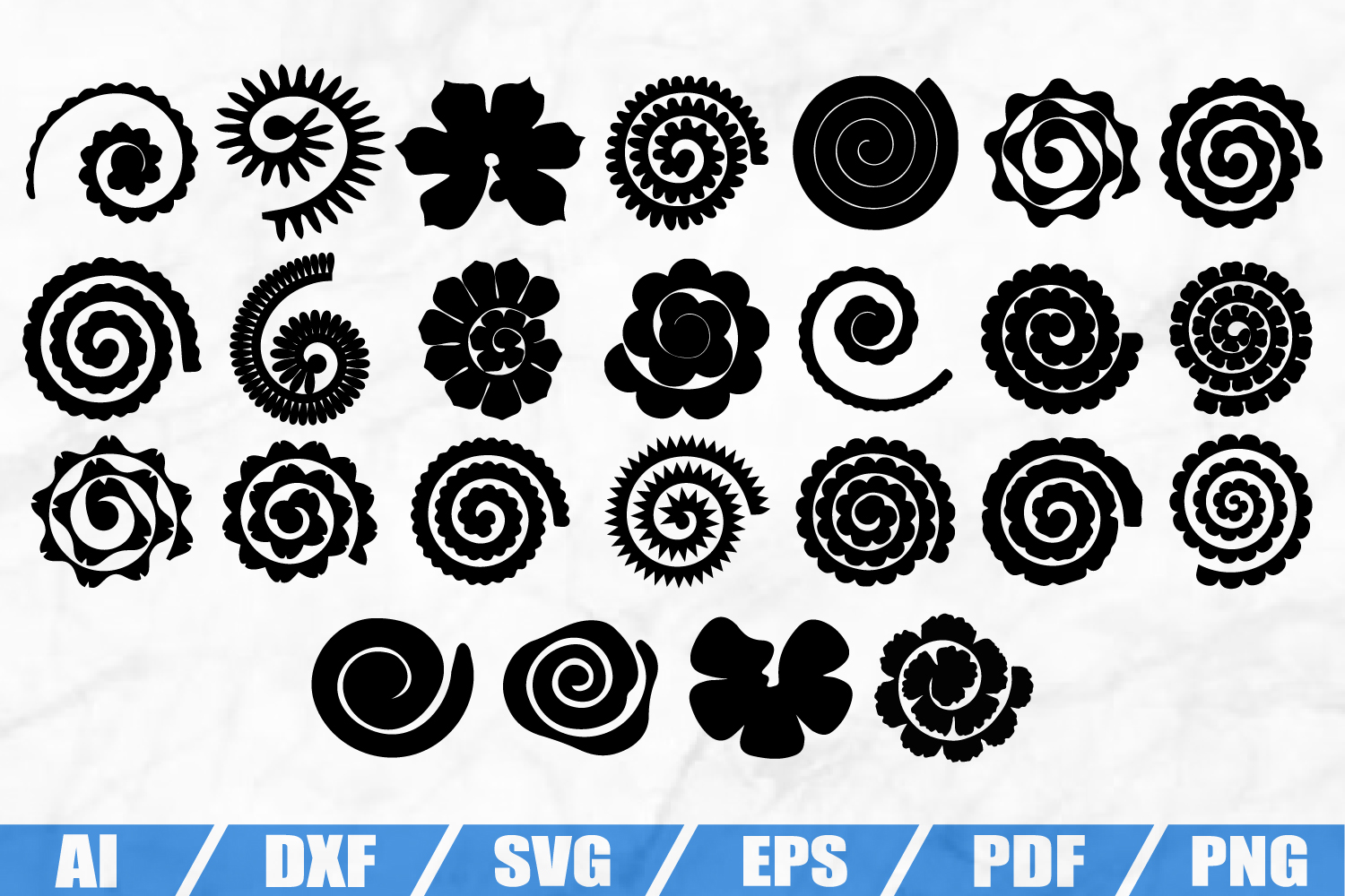 Free Free 221 Free Rolled Flower Template Svg SVG PNG EPS DXF File