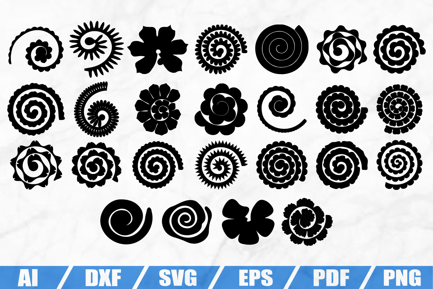Svg Rolled Paper Flower Template