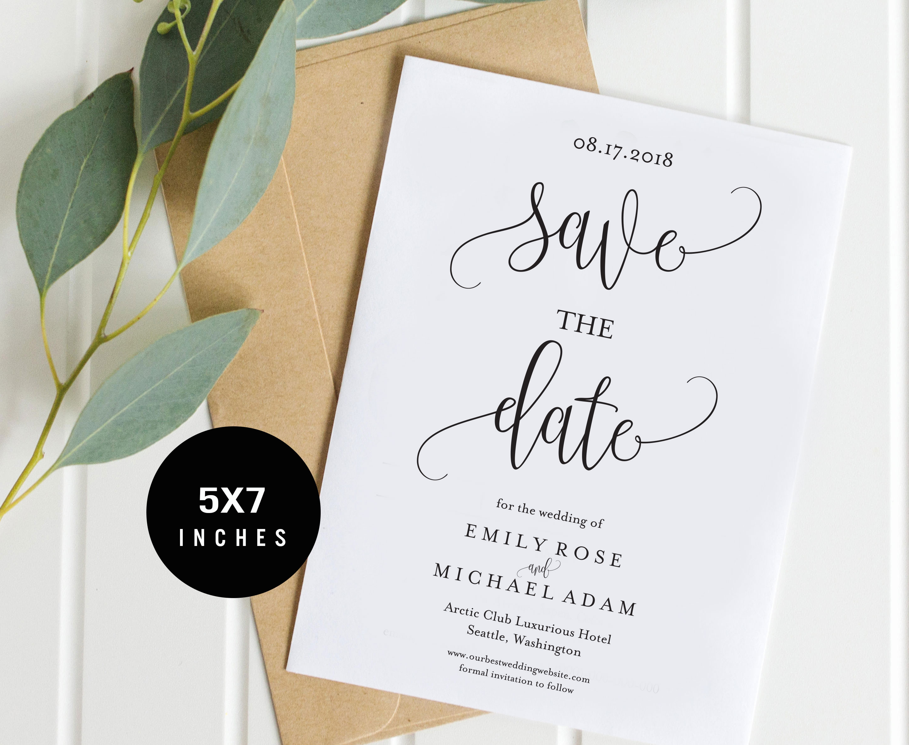 Save The Date Invitation Template CC 8 (112679) Card Making Design