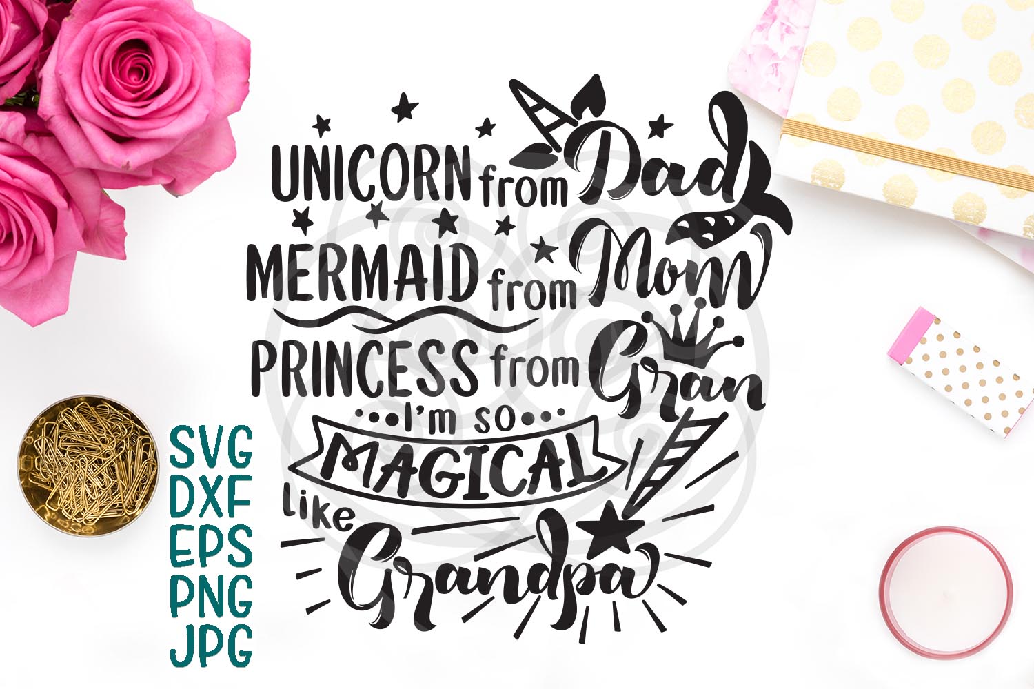 Download Magical Unicorn Mermaid Princess svg cutting laser file ...