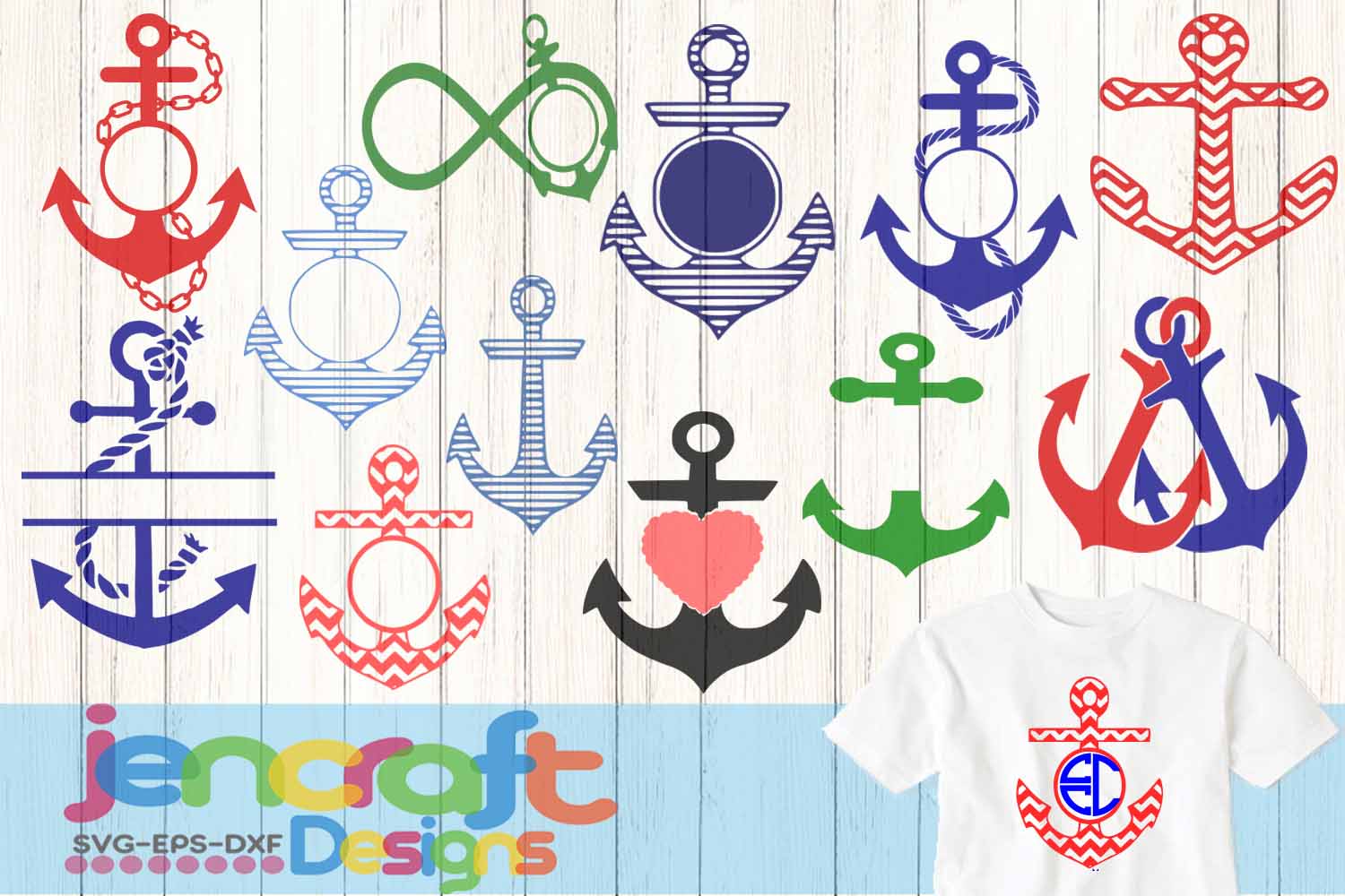 Download Anchor Monogram Frame SVG, DXF, EPS, Png (106097) | SVGs ...