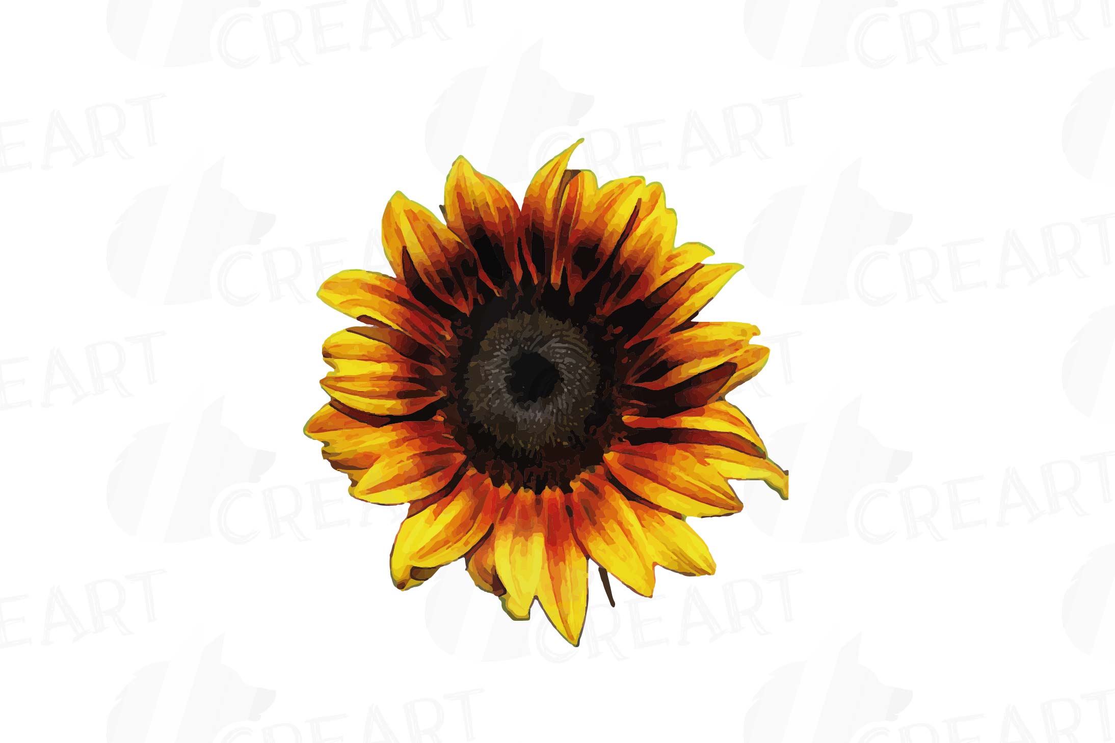 Download Sunflower watercolor clip art pack, watercolor sunflower design elements, floral PNG, jpg, svg ...