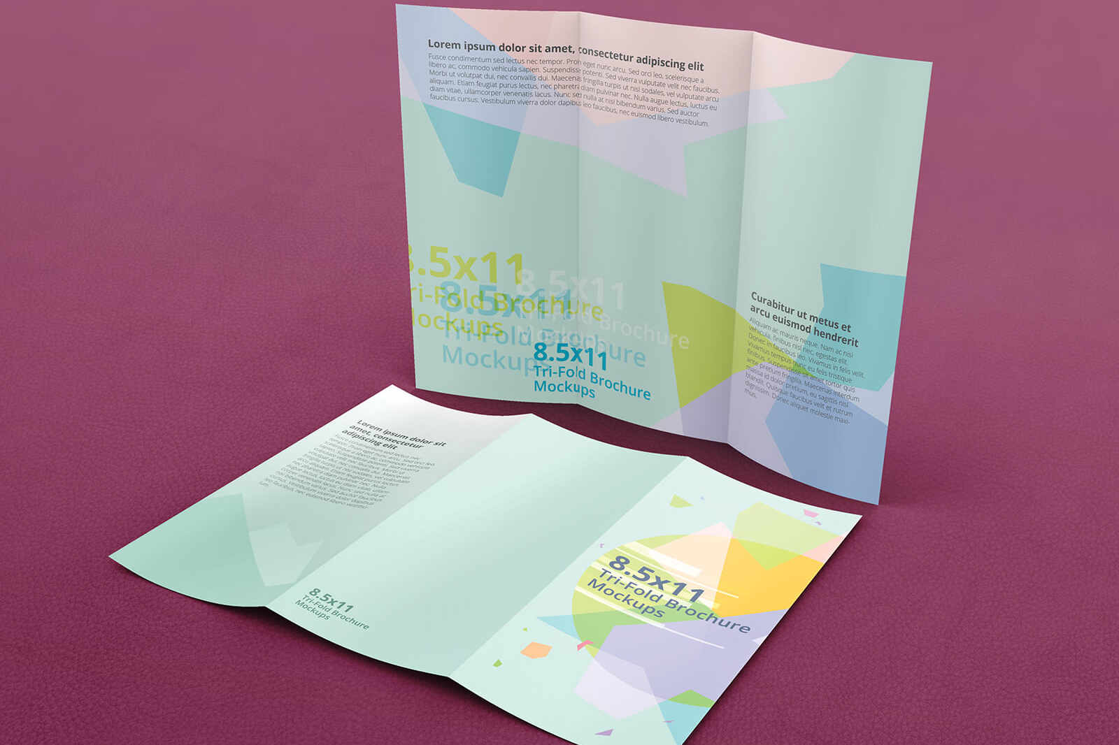 Trifold Brochure Mockups 8.5×11 size (108599) Mock Ups