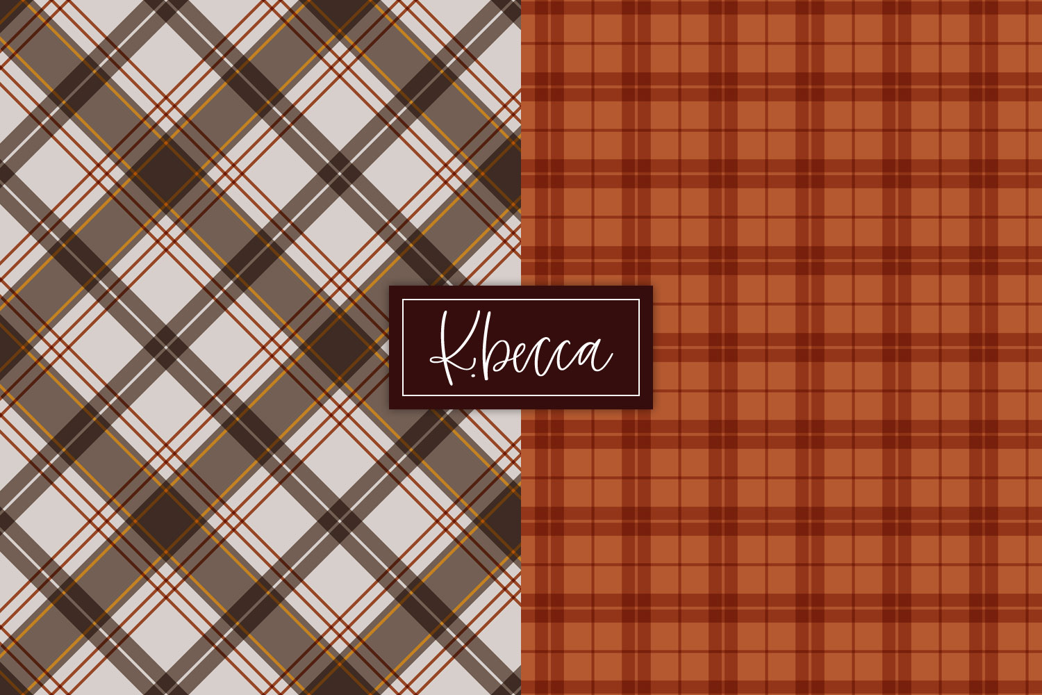 Fall Plaid Background Patterns Seamless