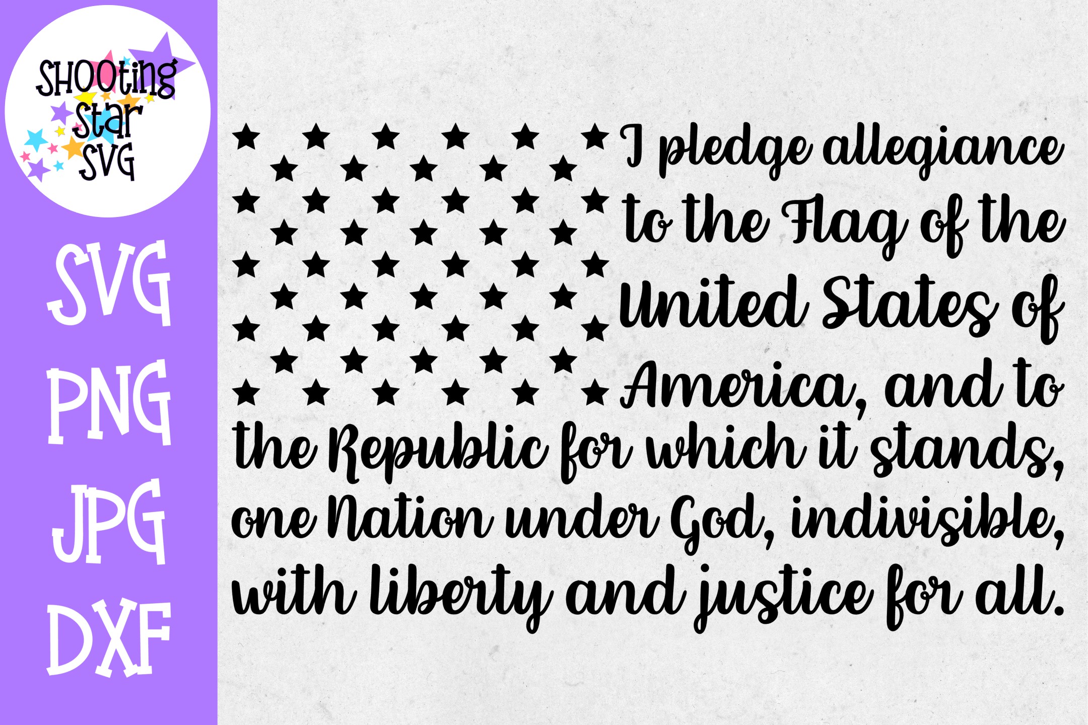Pledge of Allegiance American Flag Fourth of July SVG