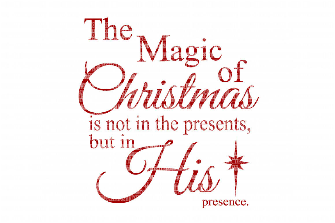 The Magic Of Christmas SVG File, SVG Files for Cameo and Cricut Design Space, Iron on Decal ...