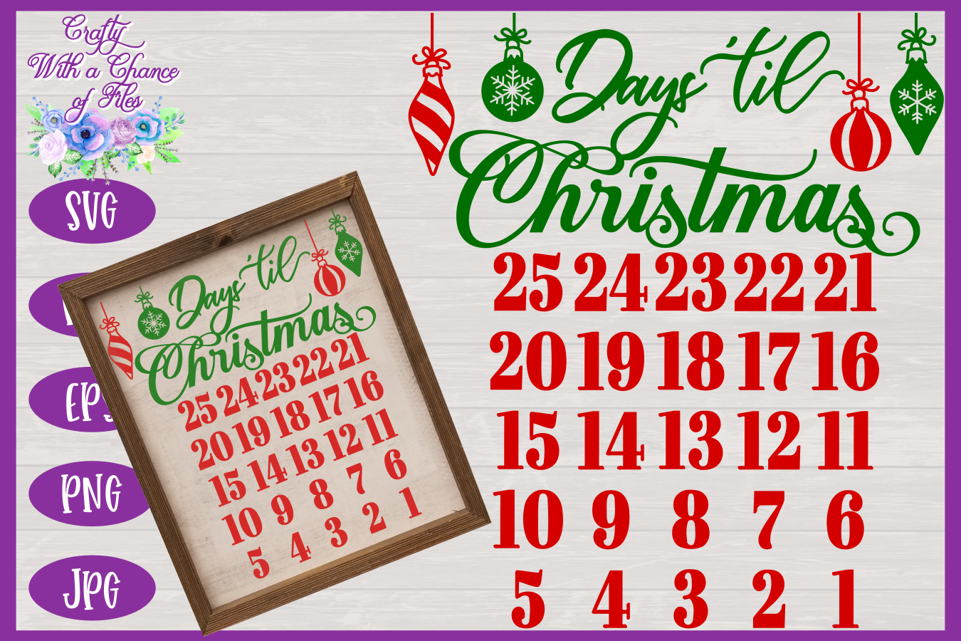 Download Christmas Countdown SVG | Advent Calendar SVG | Christmas