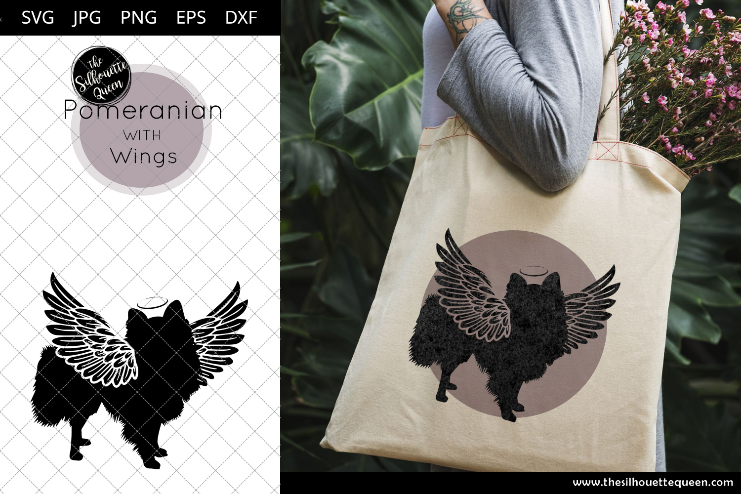 pomeranian statue with wings