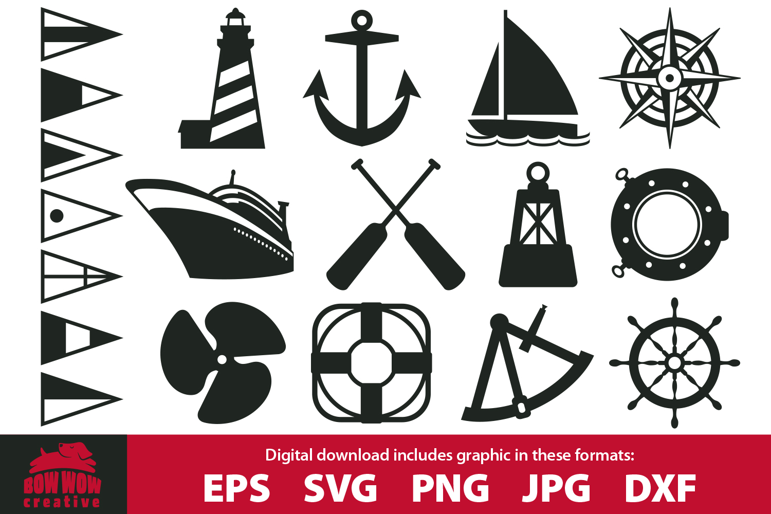 Download Nautical clipart bundle - SVG, EPS, JPG, PNG, DXF files