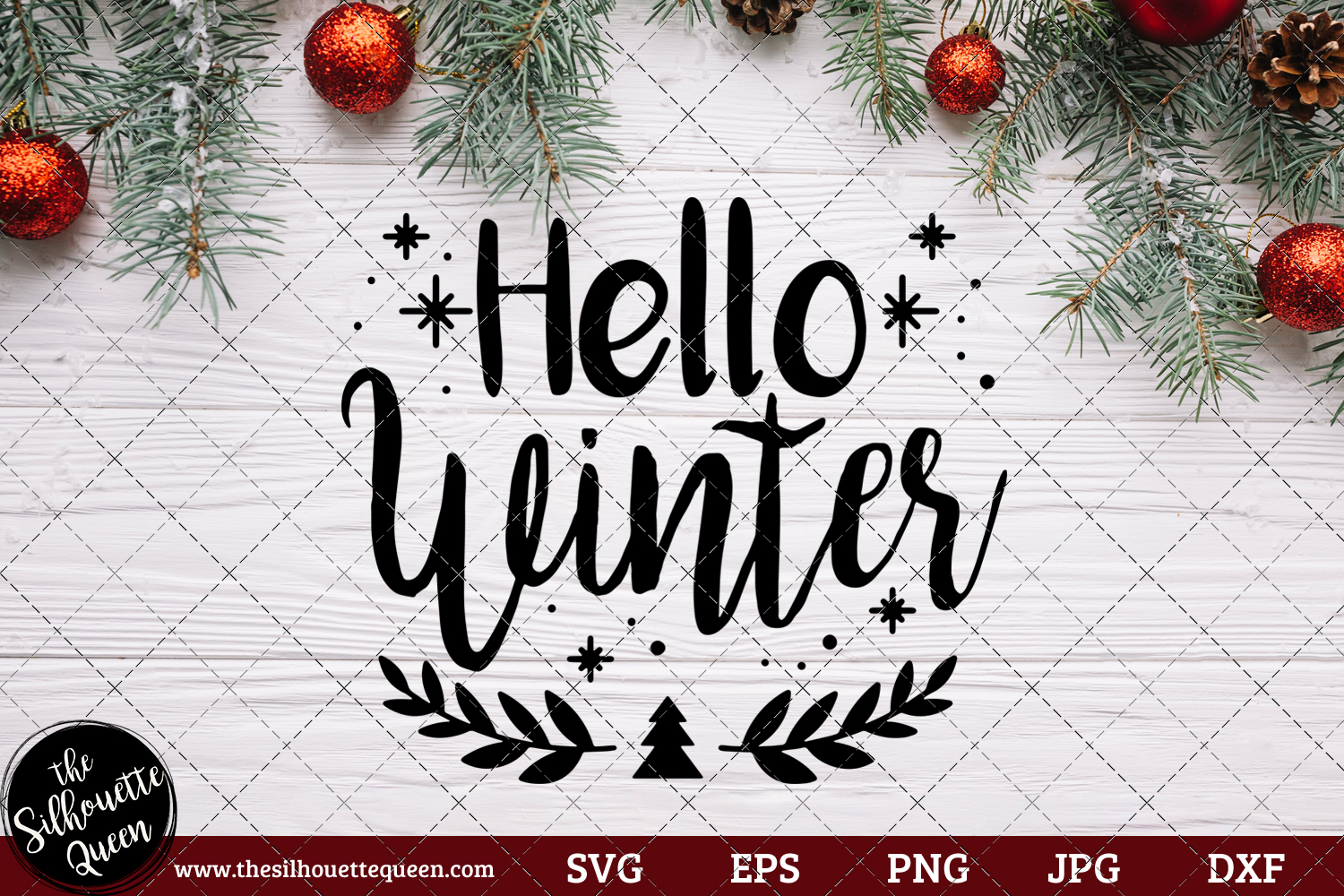 Download Hello Winter Saying SVG