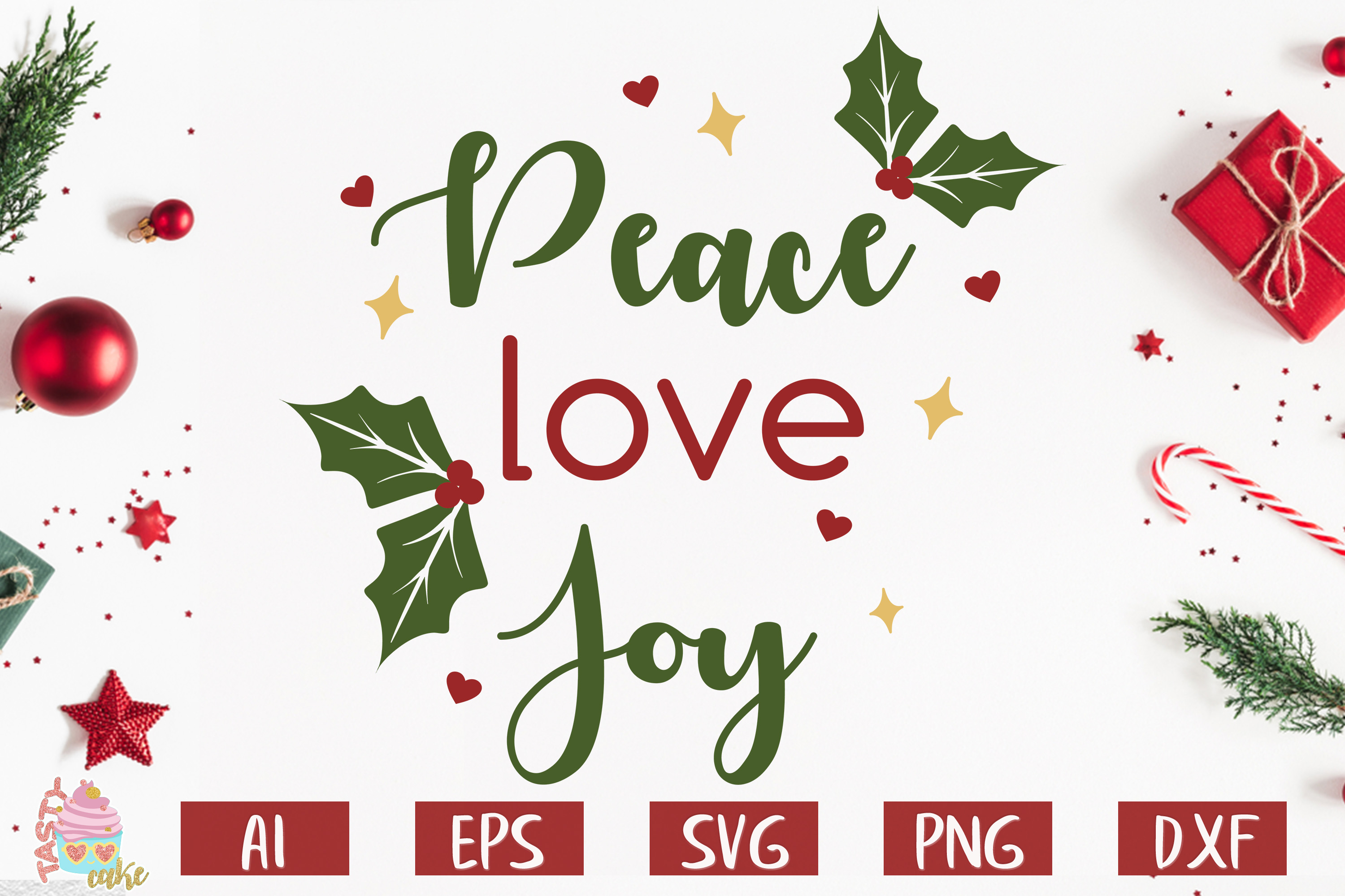 Download Peace Love Joy - Christmas SVG (377179) | SVGs | Design ...