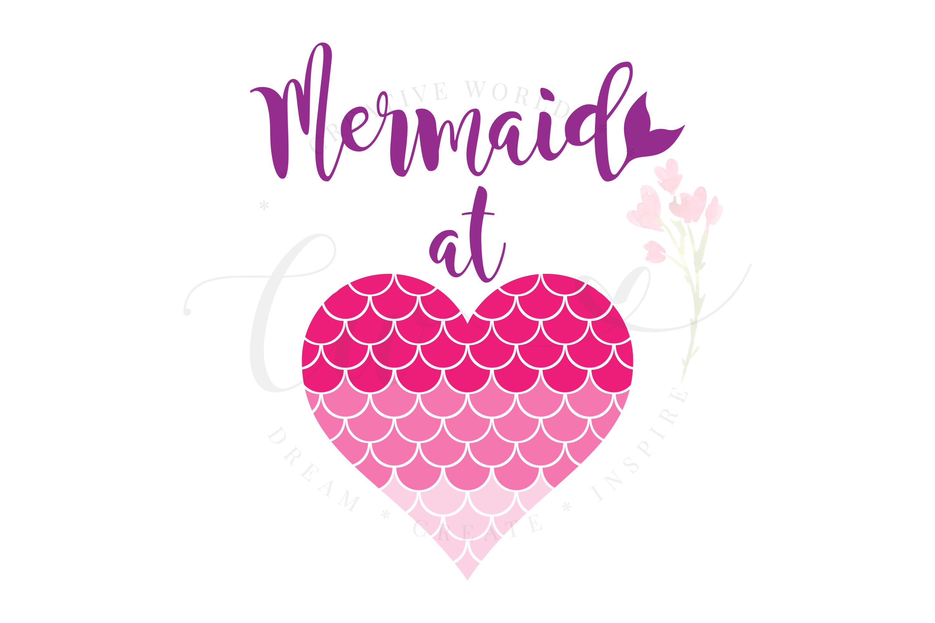 Download Mermaid at Heart SVG | Mermaid at Heart | Mermaid svg