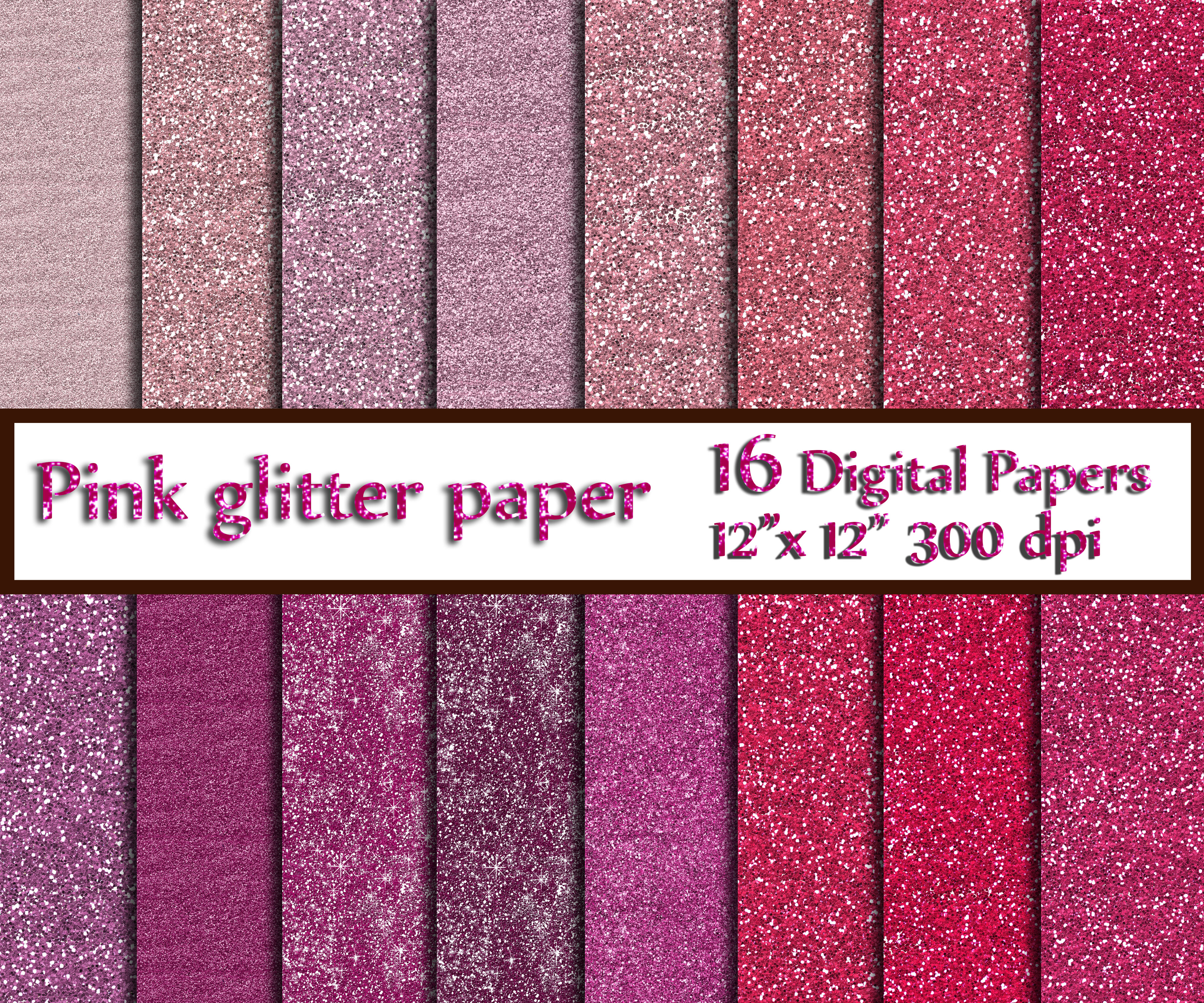 Download Pink Glitter Digital Paper