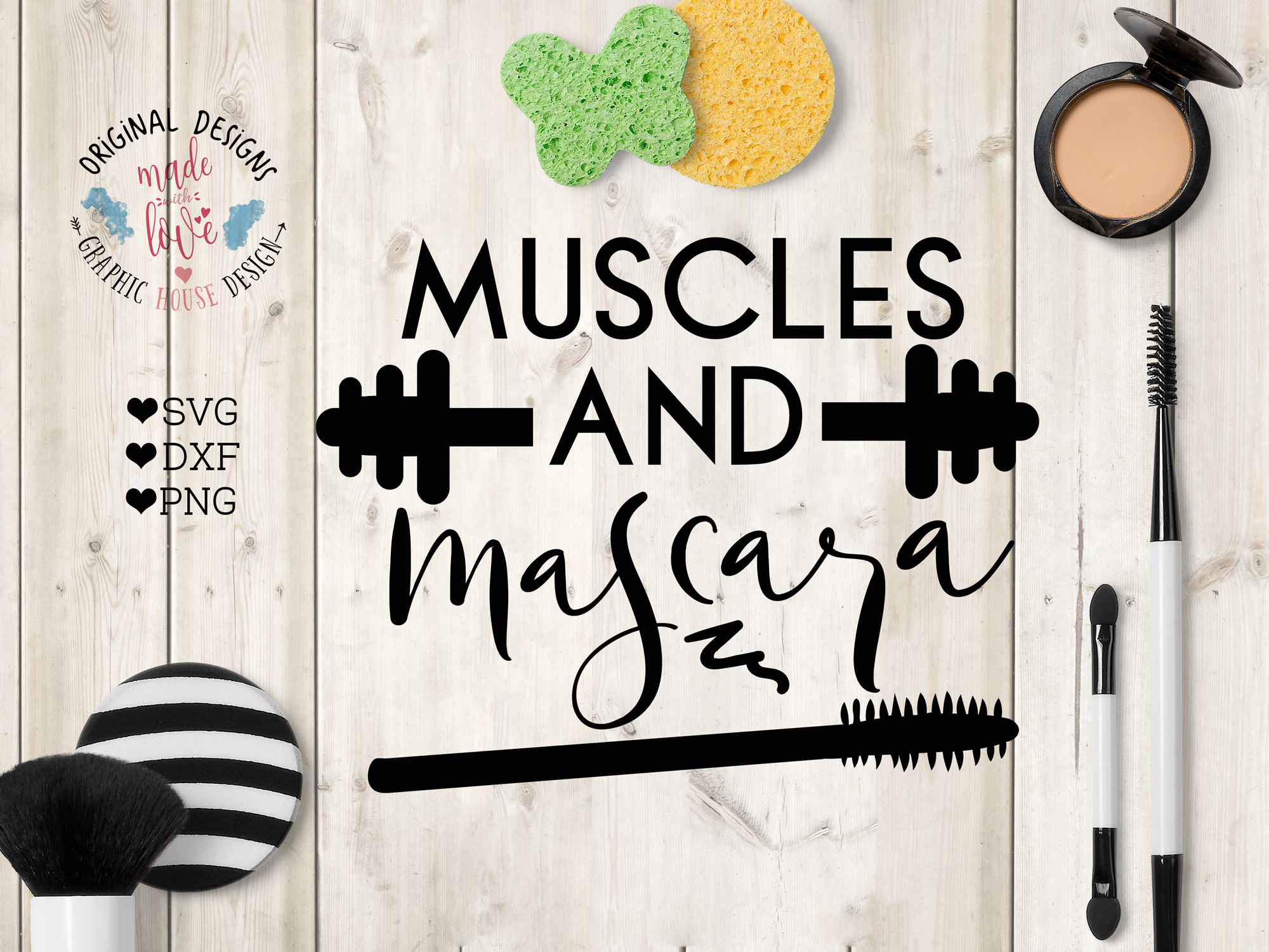Download Muscles and Mascara Cutting File SVG, DXF, PNG (27613 ...