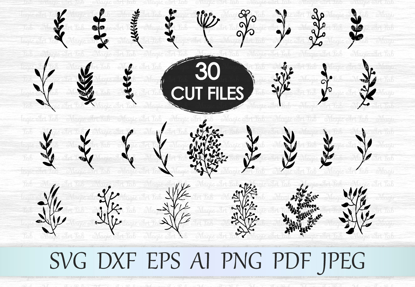 Download Leaf svg file, Leaves svg file, Branches svg file, Wedding invitation clipart, Hand drawn leaves ...