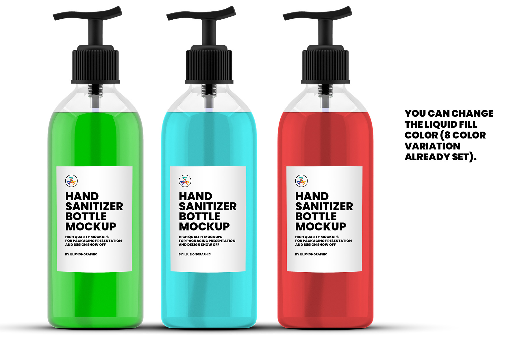 Download Hand Sanitizer Bottle Mockup (535560) | Mock Ups | Design Bundles