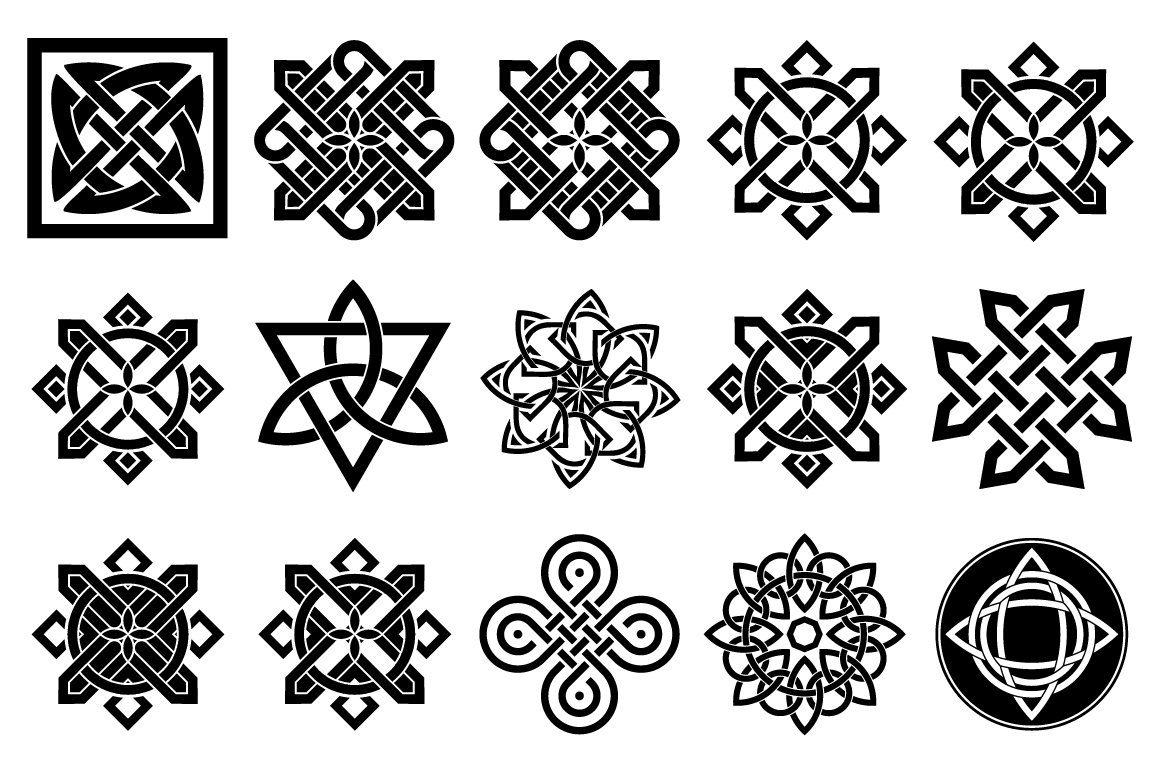 Celtic Knot Style Symbols (512795) | Decorations | Design Bundles