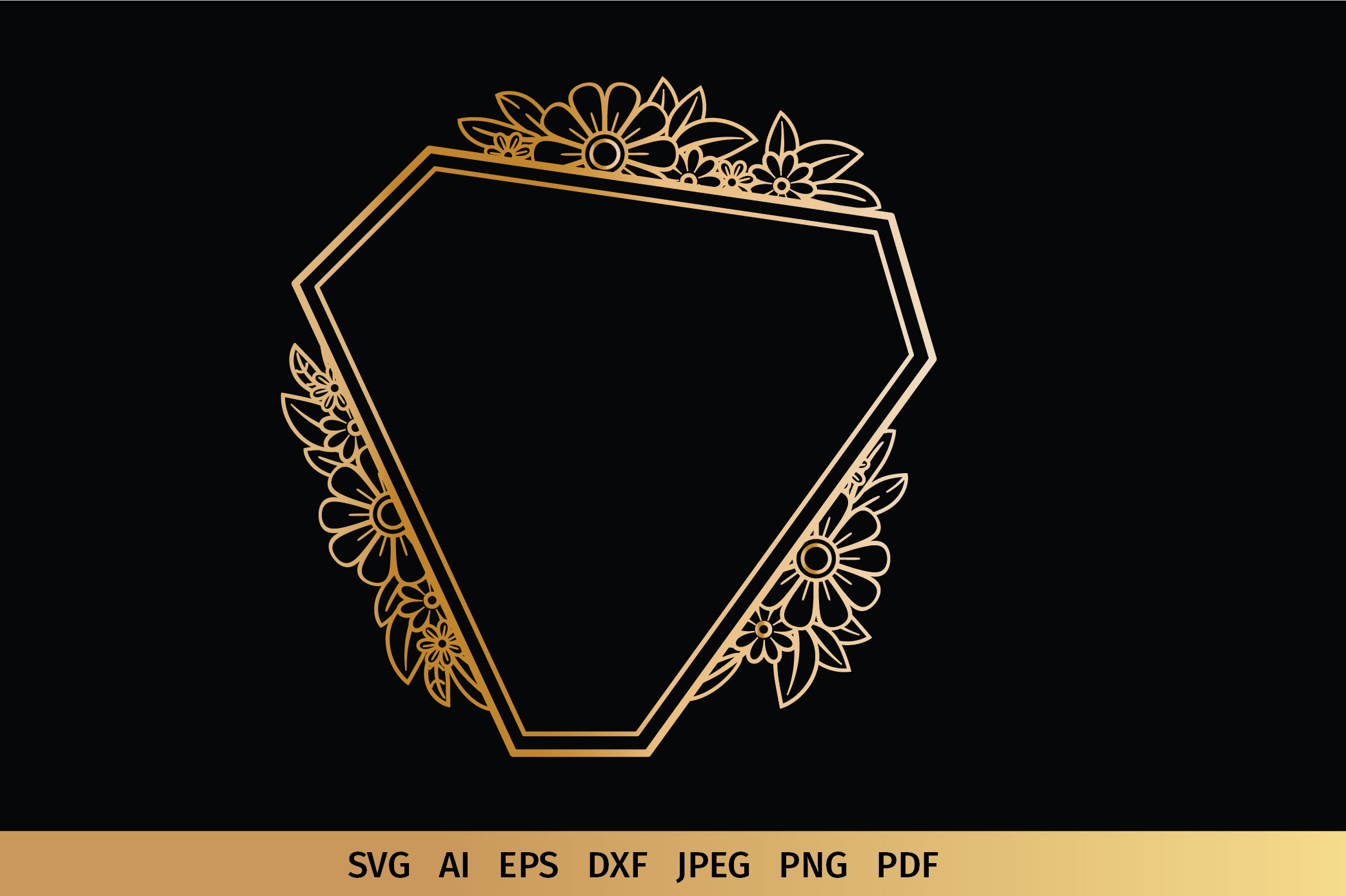Download Floral Geometric Frames SVG