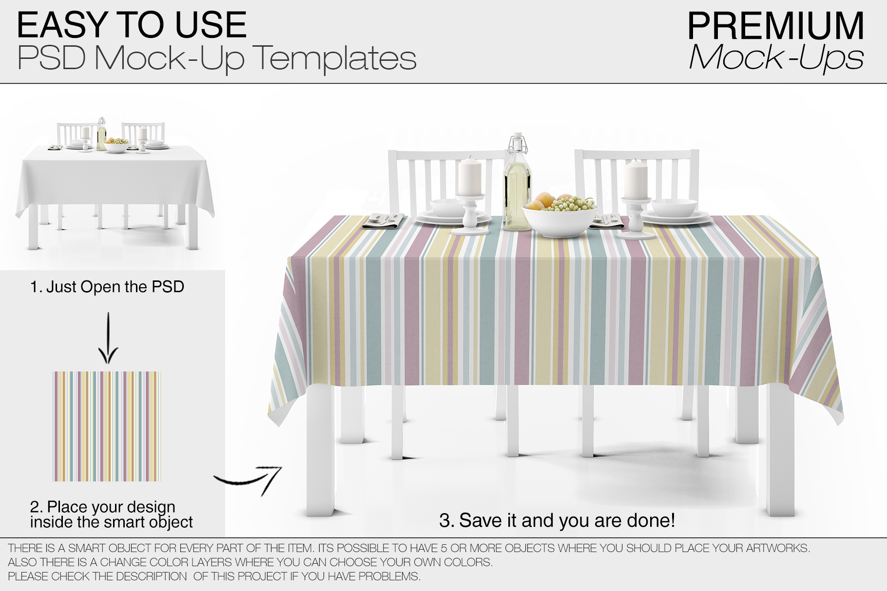 Download Tablecloth Mockup Set