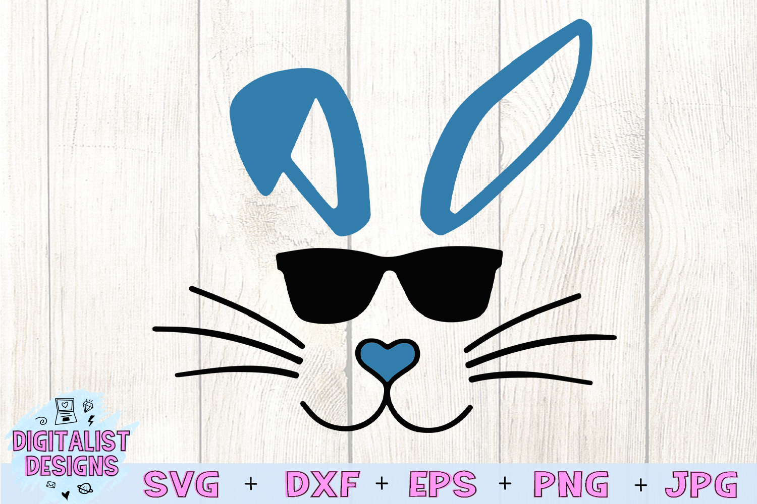 easter svg, bunny svg, easter bunny svg, bunny sunglasses