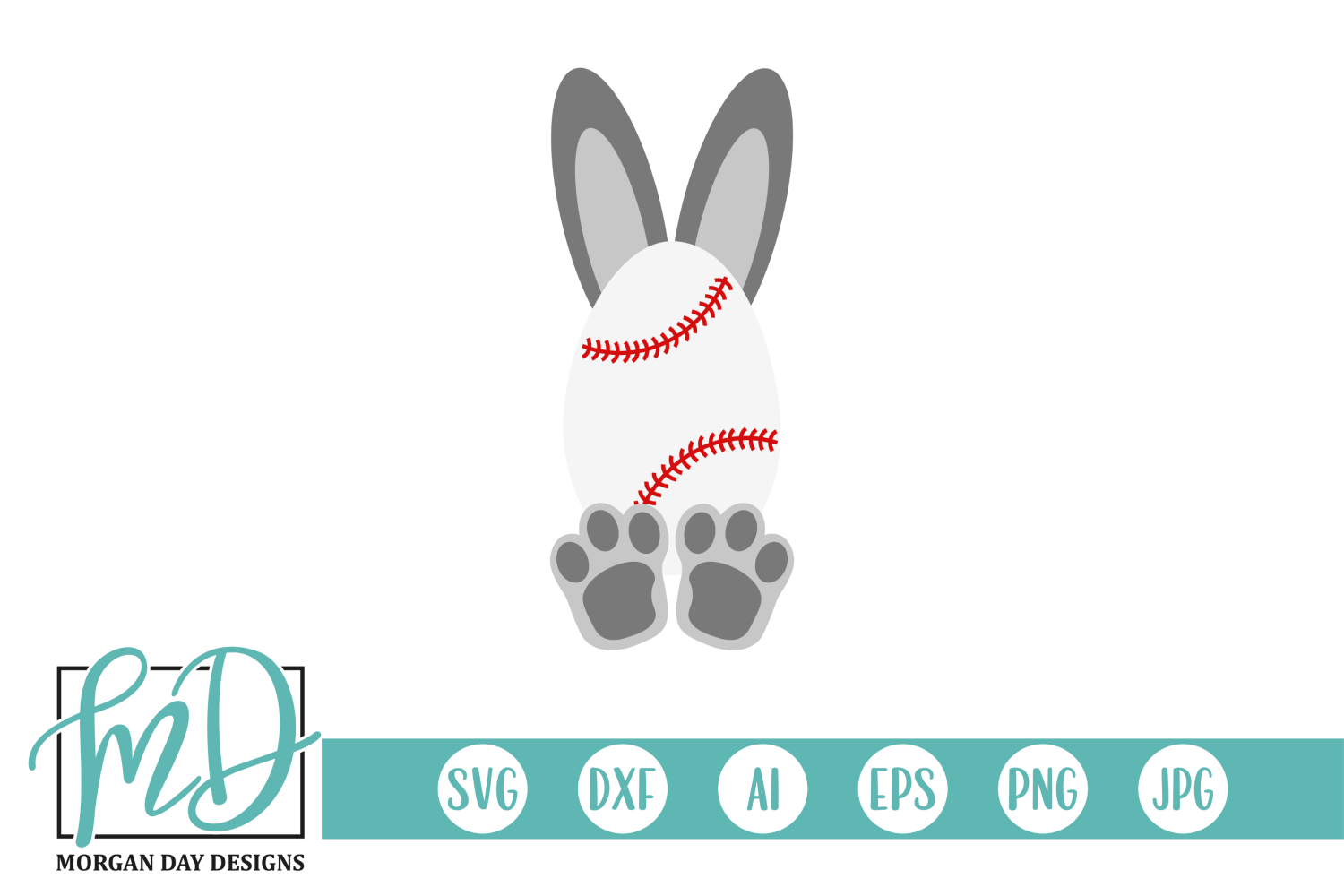 Baseball Easter Egg Bunny Sports Boys Easter SVG (215673) SVGs