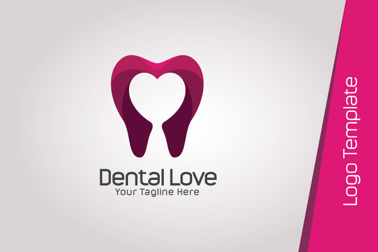 Download Dental Love Logo Template