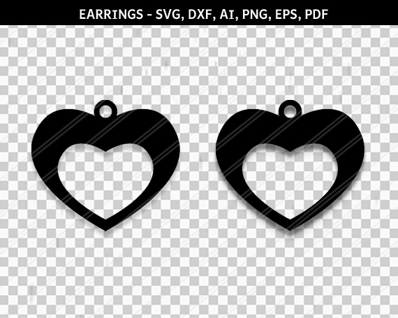 Download Heart earrings svg , Jewelry svg, leather jewelry, Cricut ...