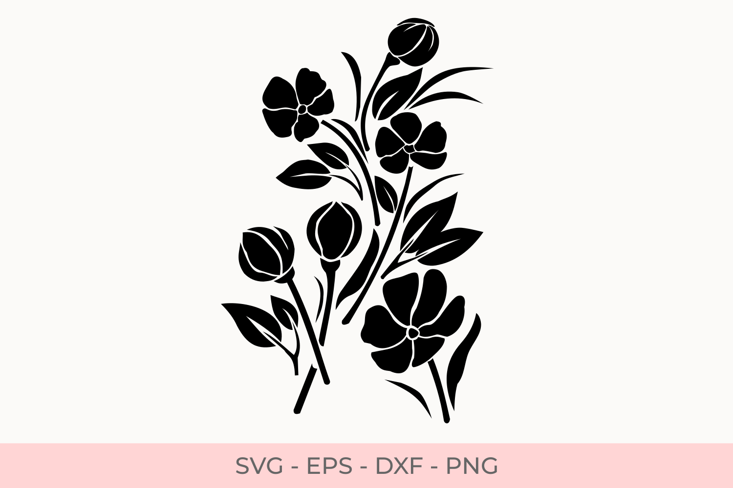 Free Free 265 Silhouette Flower Leaves Svg SVG PNG EPS DXF File
