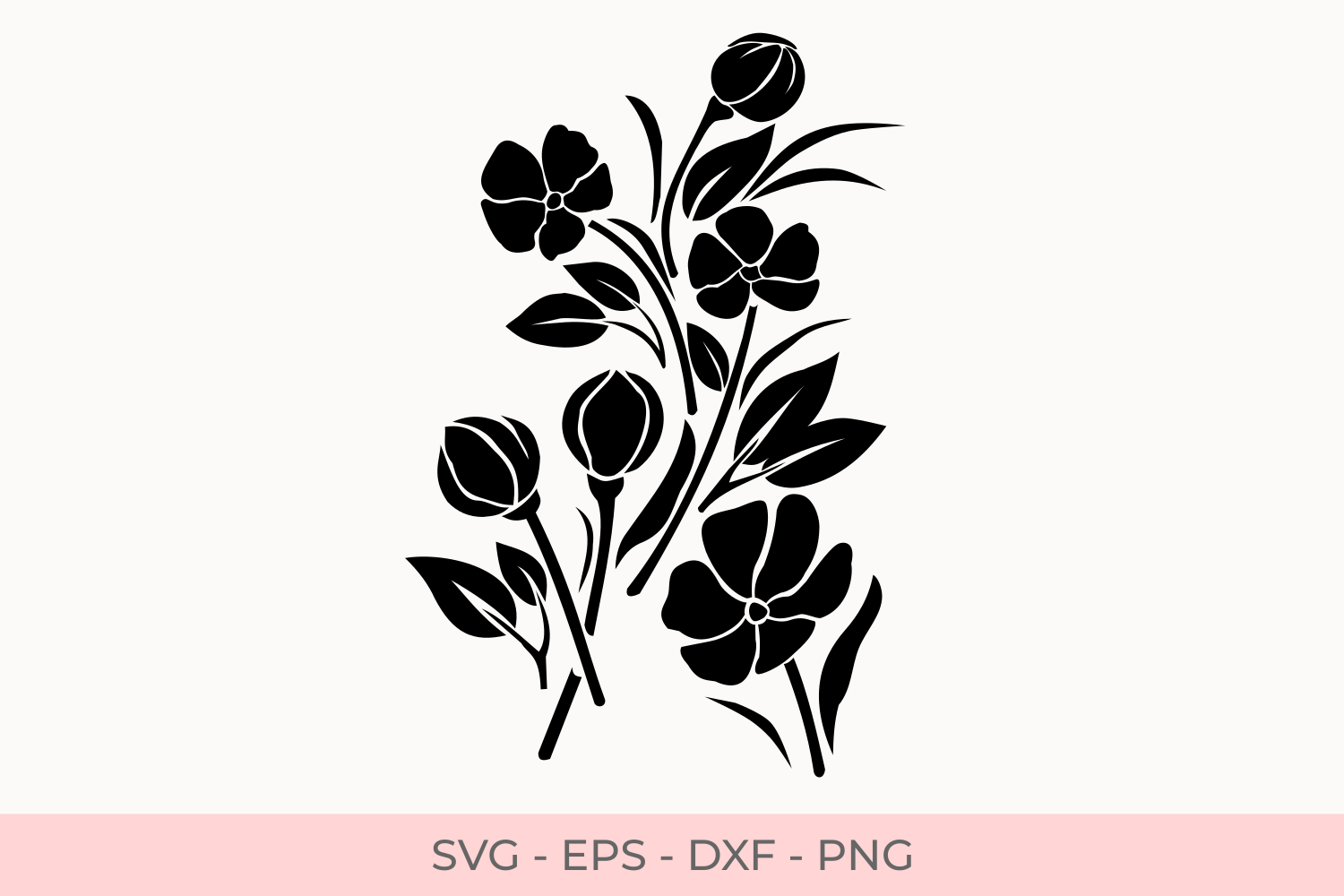 Download Flowers Silhouette Bundle Svg