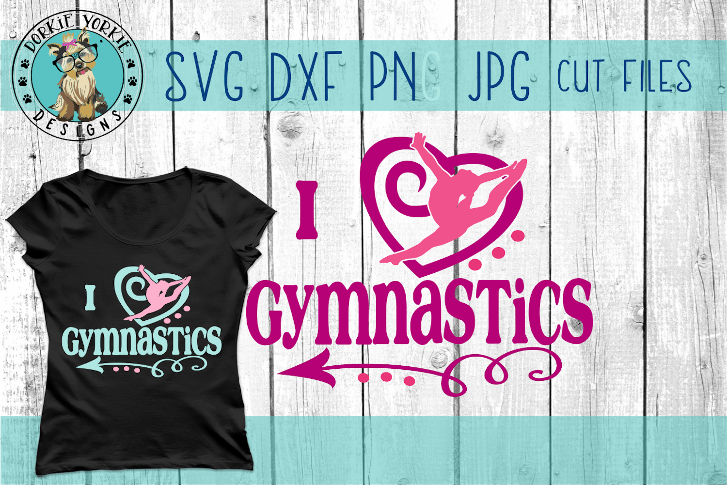 I love Gymnastics - Heart, Arrow, Sport - SVG Cut File (145811) | SVGs
