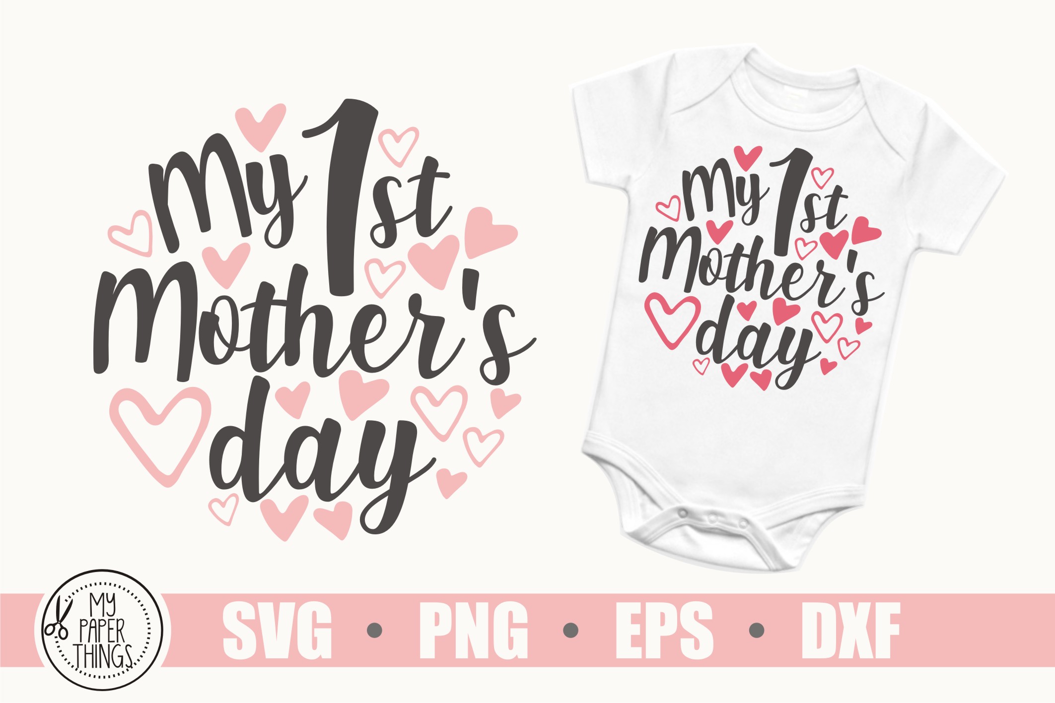 Download My 1st Mother's day svg, Baby svg (539092) | SVGs | Design Bundles