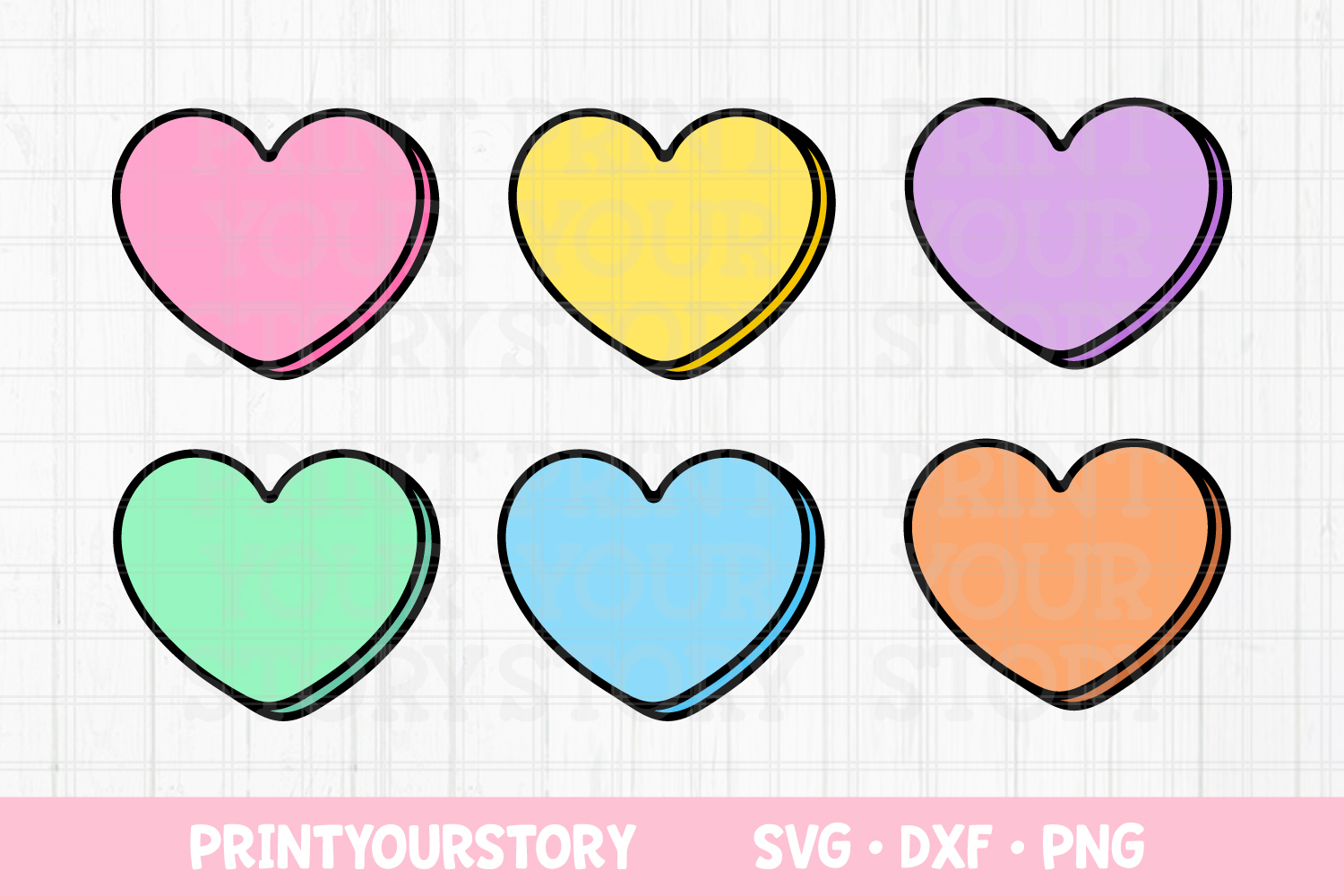 Valentine SVG - Conversation Hearts Candy - Valentines Day