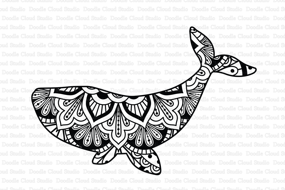 Download Whale Mandala SVG Cut Files, Whale Mandala Clipart.