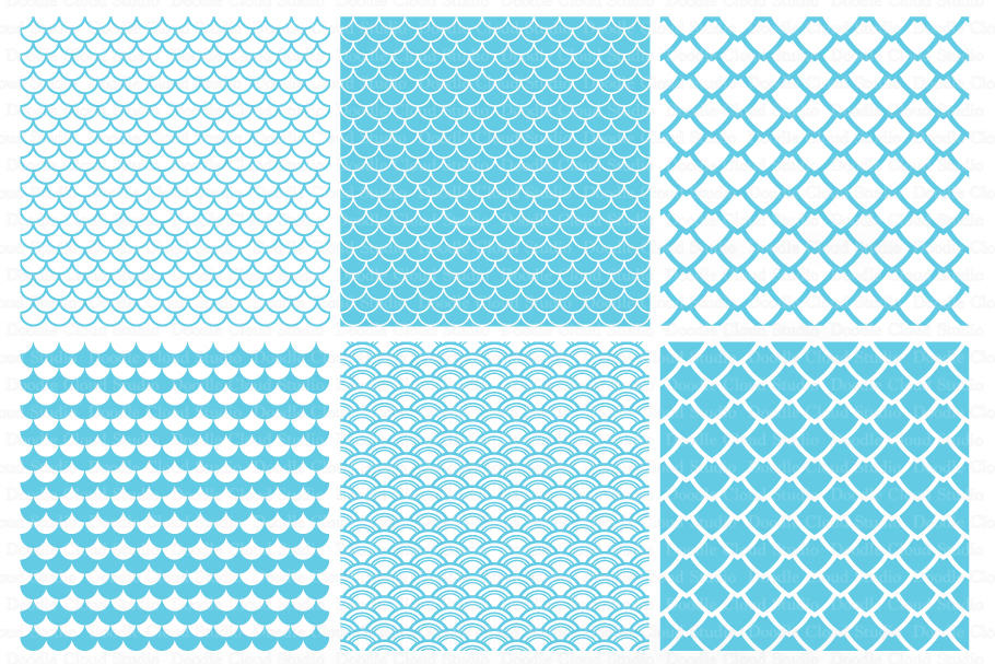 Seamless Scales Pattern SVG, Mermaid Scale SVG, Fish Scales. (537958) | Cut Files | Design Bundles