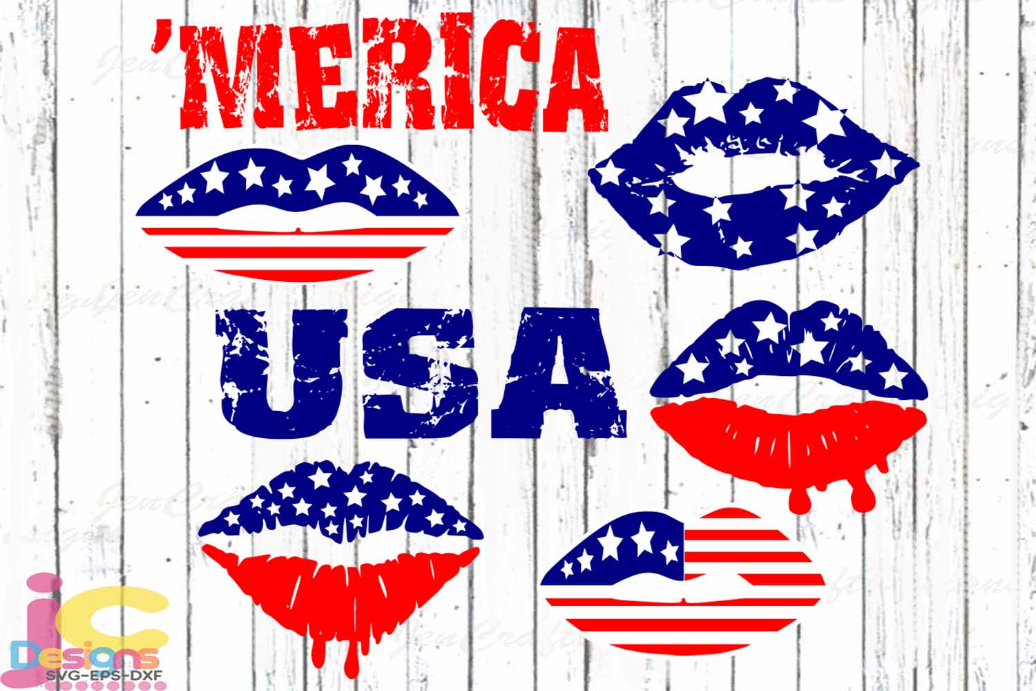 Download Patriotic Lips Svg, American Flag Lips, 4th of July US Flag