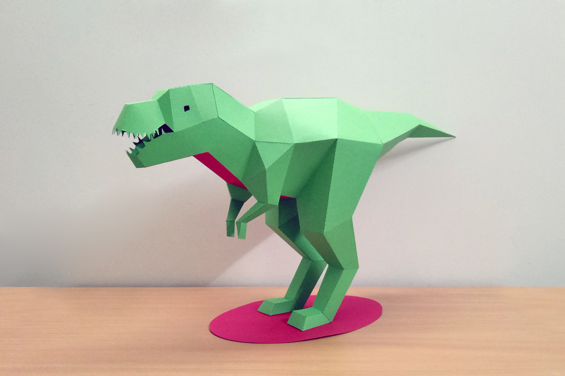 3d paper dinosaur template