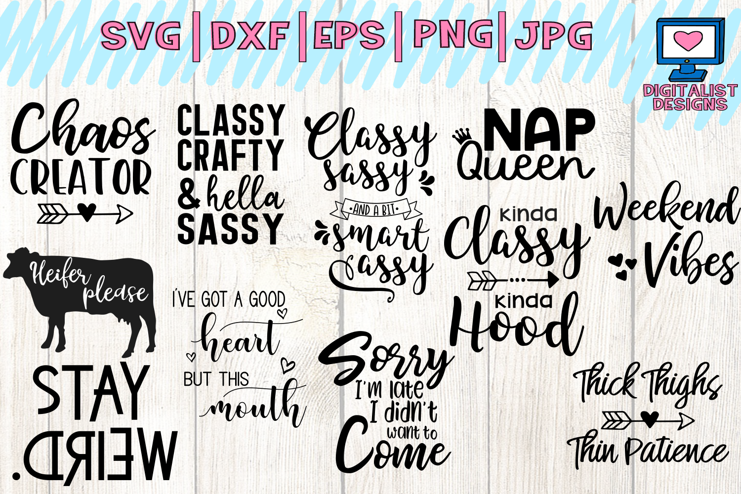 Download sassy quotes bundle svg, funny quotes, dxf, png, jpg, eps