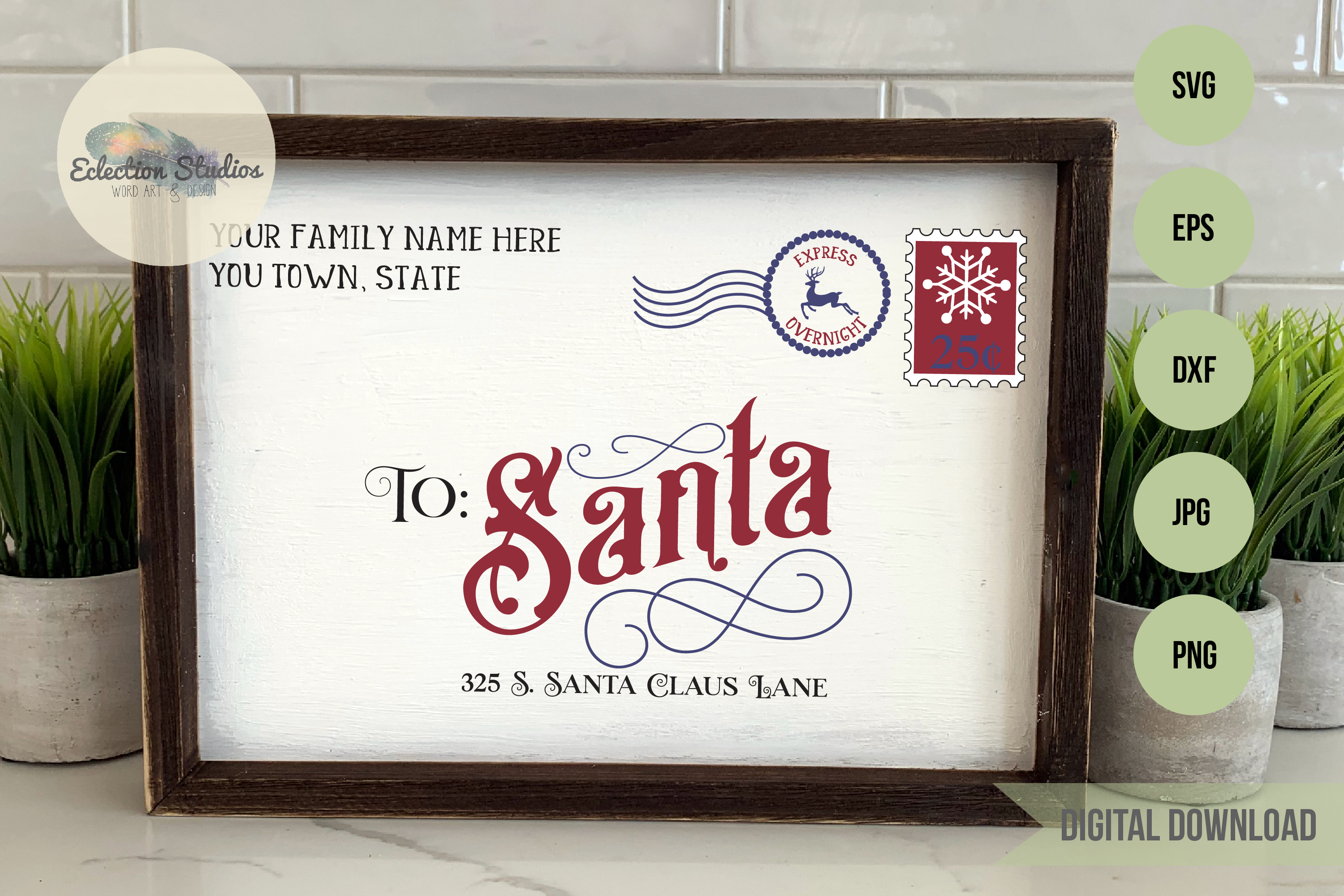 Download Letter to Santa Sign SVG, Christmas Sign