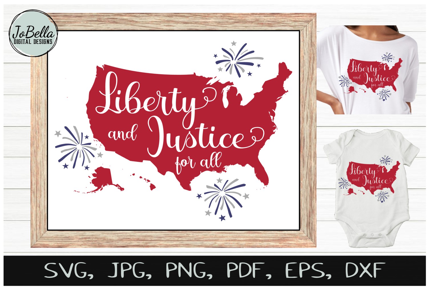 America SVG & July 4th Sublimation Design and Printable