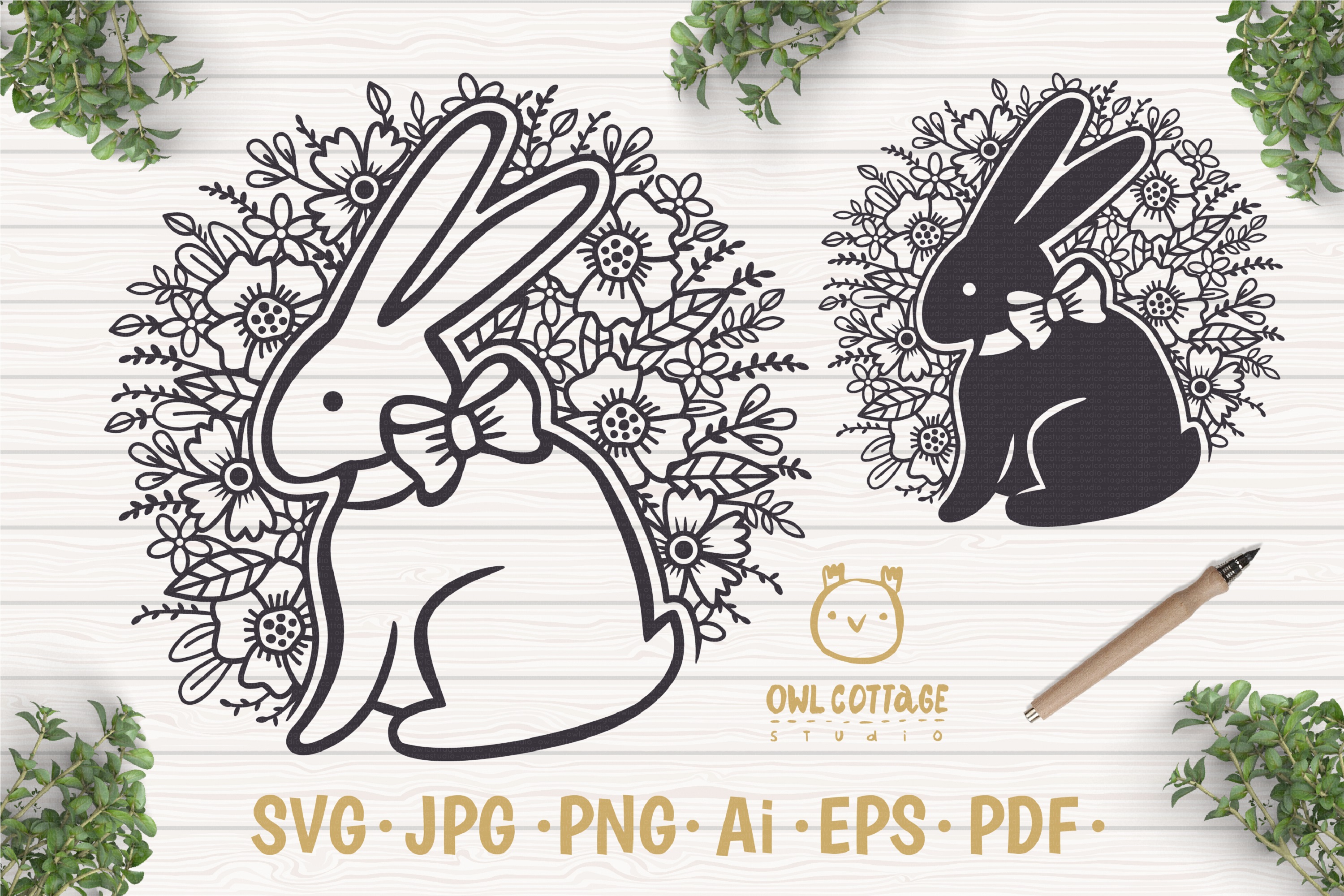 Download 3D Bunny Mandala Svg Project - Layered SVG Cut File ...