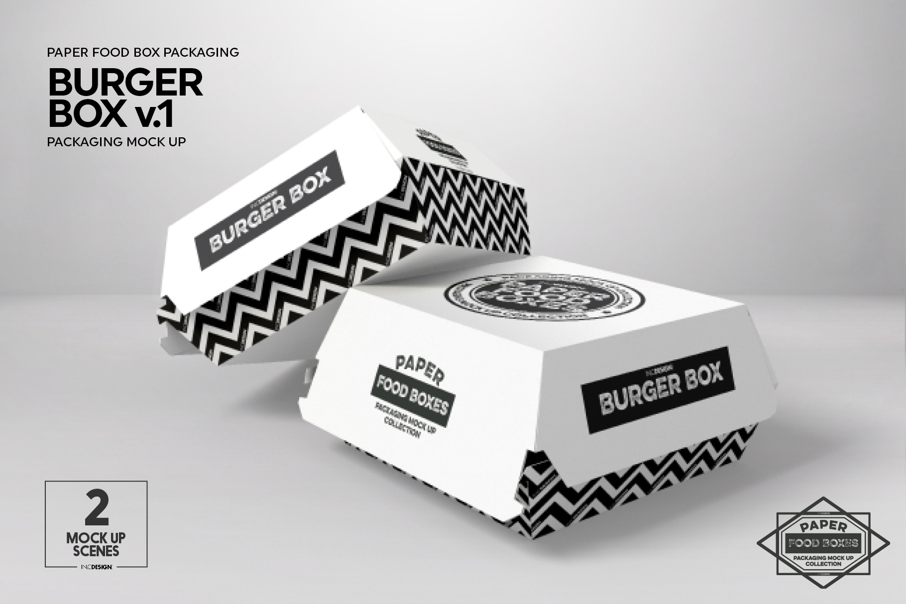 Download Burger Box Packaging Mock Up v1