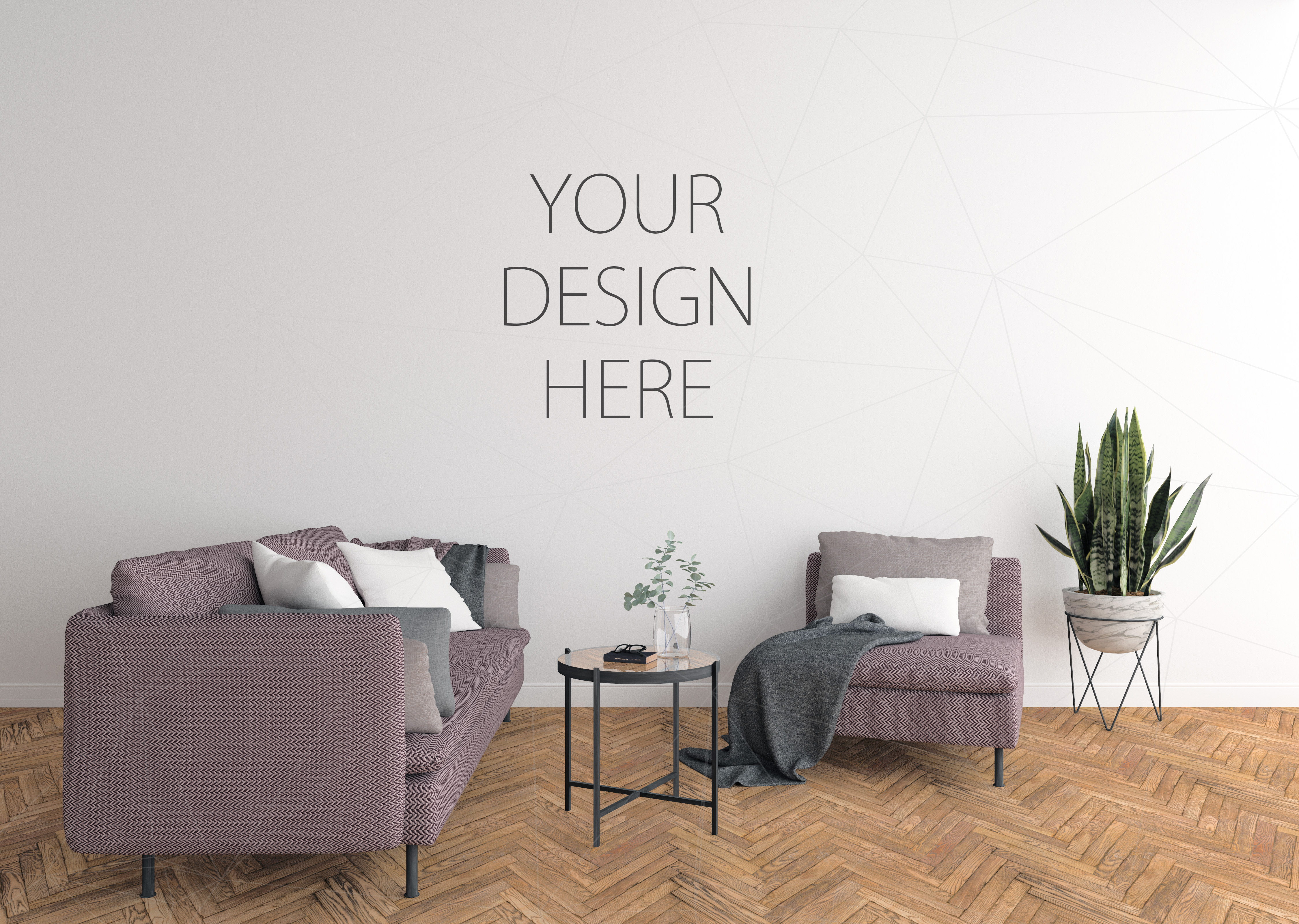 Interior mockup - blank wall mock up (36789) | Mock Ups | Design Bundles