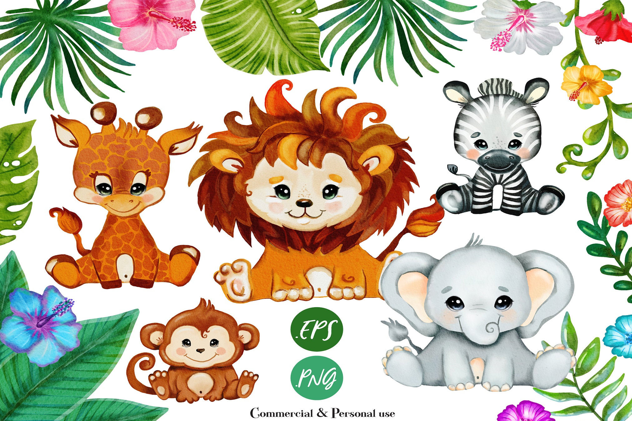 Safari baby animals, svg files for cricut, clip art
