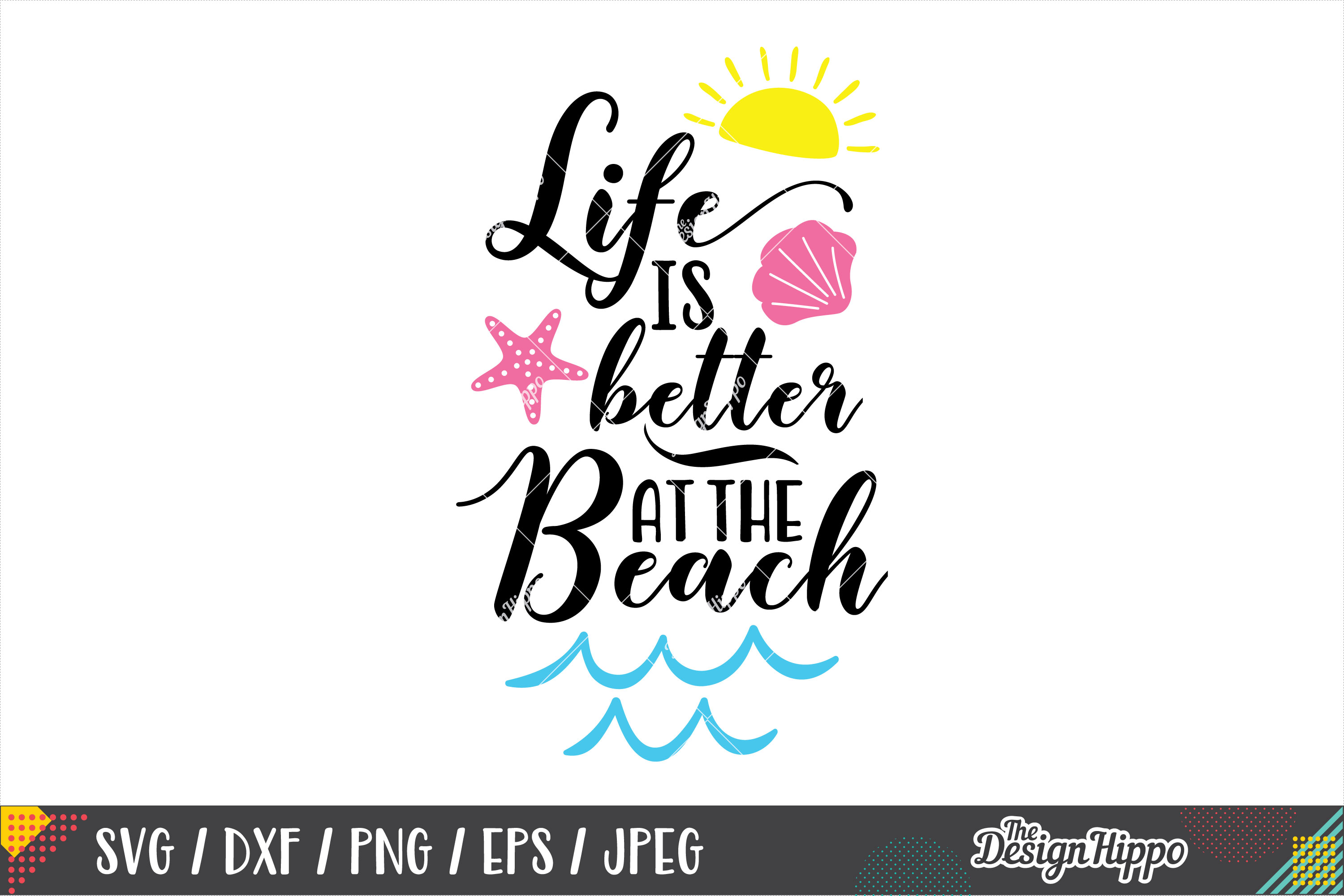 Download Beach Bundle of 4 SVG DXF PNG EPS Cut Files, Summer, Vol ...