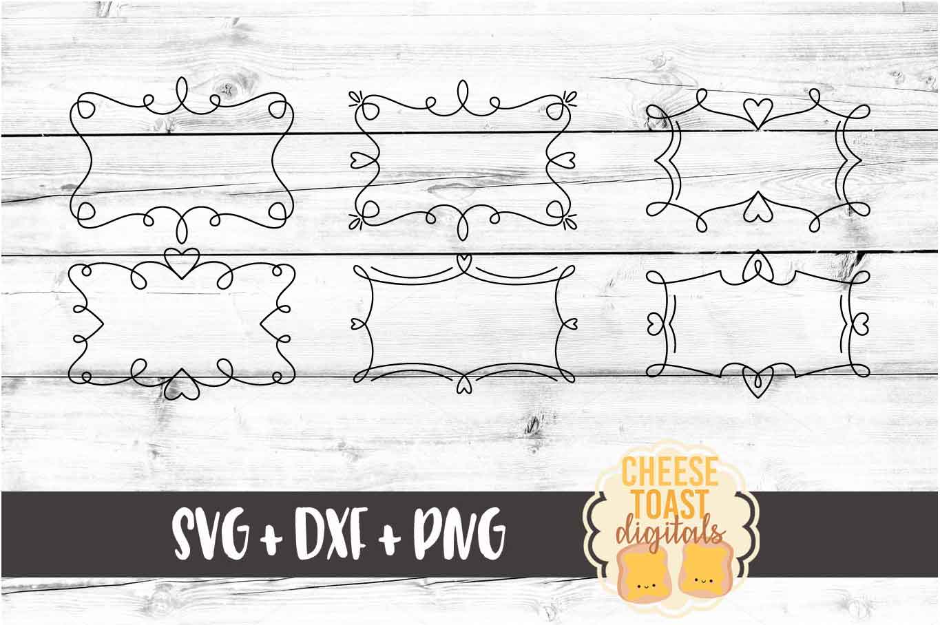 Download Border Frame Set - Heart Label Frames SVG PNG DXF Files ...