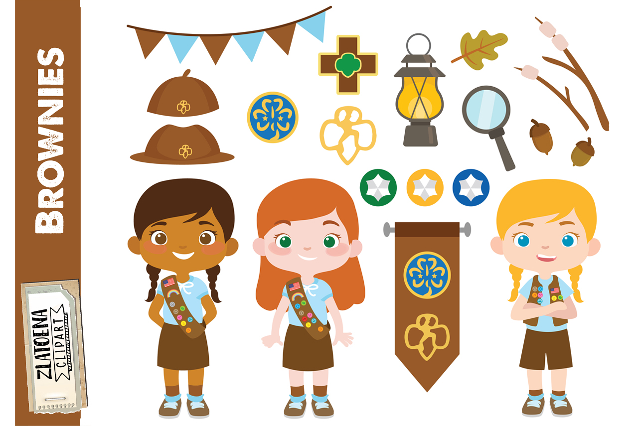 Brownie Girl Scout Clipart Scout Girl Clip Art Camping 