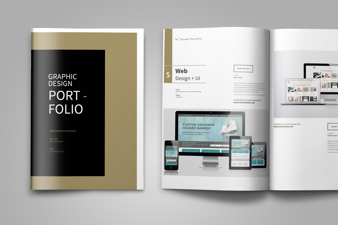 graphic design portfolio templates free download