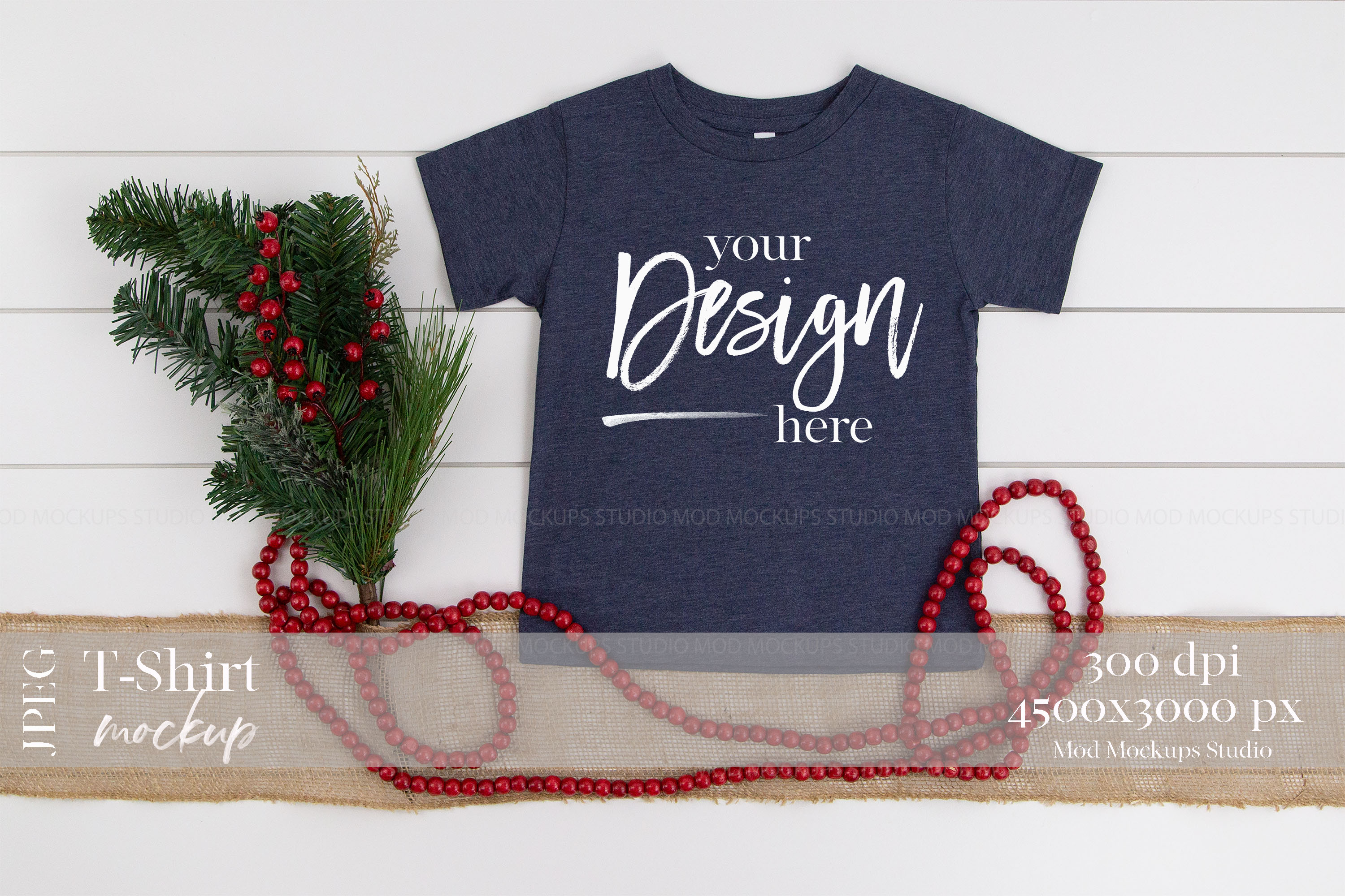 Download TShirt Mockup HEATHER NAVY| 3001T Bella Canvas Mock Up