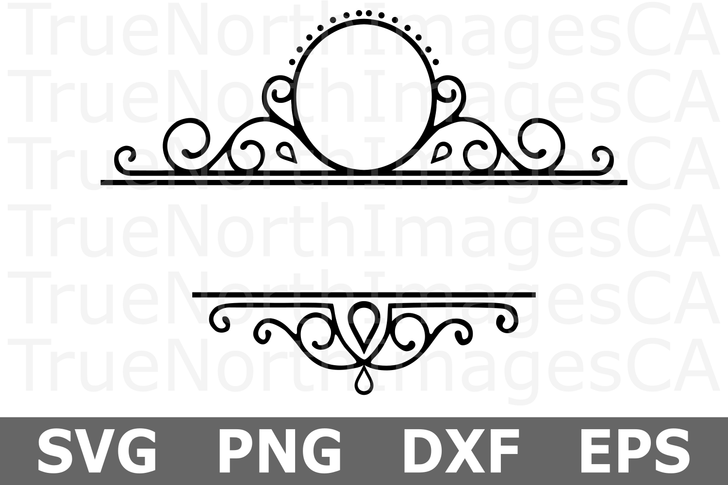 Split Name Monogram Sign - A Family SVG Cut File